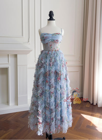 Sexy Tube Top Printed Gauze Sling Dress