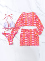 Sexy Printed Four-piece Suit