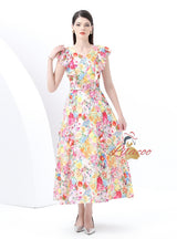 Printed Sleeveless Slim Dress