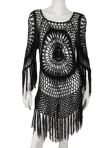 Long Sleeve Bikini Knit Beach Cover Up