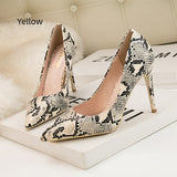 Shallow-mouthed Snake-shaped Pointed High Heels