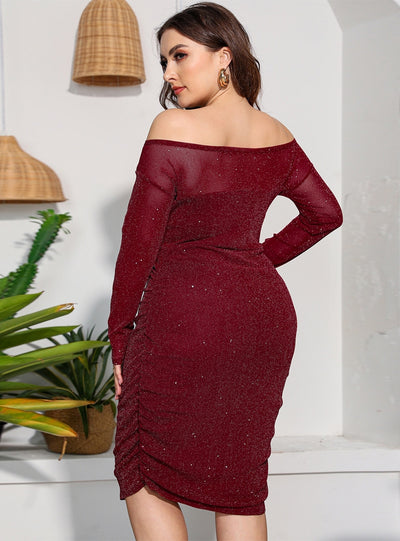Round Neck Long Sleeve Dress