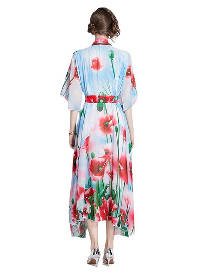 Loose Printed Big Swing Dress