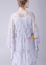 Gray Chiffon Lace 3 Piece Mother Of The Bride Dress