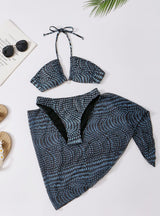 Houndstooth Print Strap Bikini