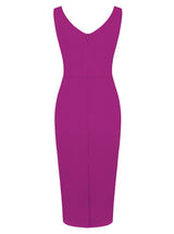 Fashion Sexy Solid Color Retro Dress