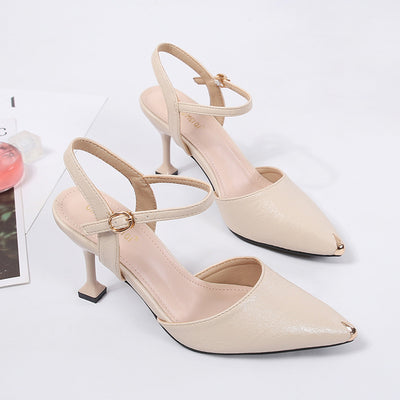 Sexy Black Buckle Sandals