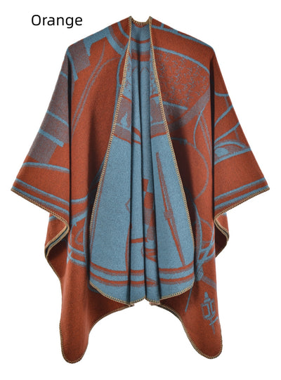 Warm Shawl Padded Cashmere Cloak