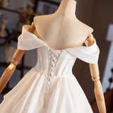 White Mermaid Lace Pleats Wedding Dress