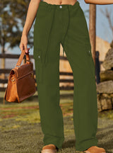 Trousers Adjustable Drawstring Pants Jeans