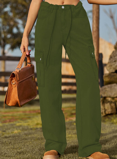 Trousers Adjustable Drawstring Pants Jeans