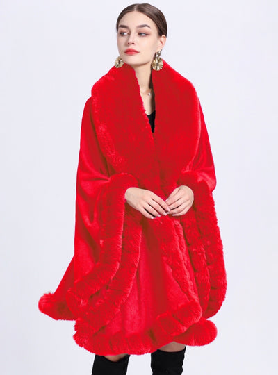 Woman Cape Size Knitted Cardigan Loose Coat