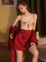 Sexy Lace Straps Pajamas Nightdress