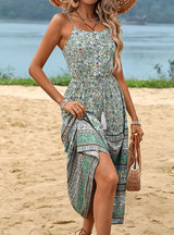 Suspender Print Summer Dress