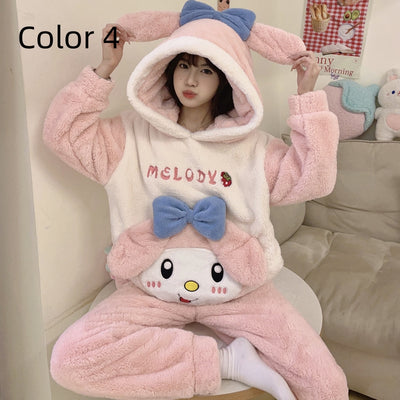 Thick Flannel Cartoon Home Service Suit