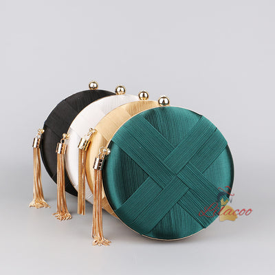 Ladies Joker Round Evening Bag Tassel Bag