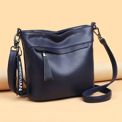 Soft Leather Large Capacity Commuter Handbag