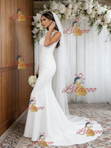 White Mermaid Lace Wedding Dress