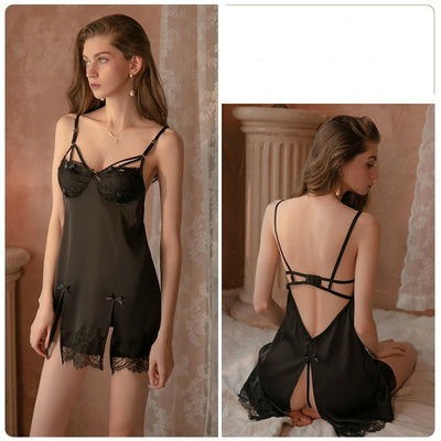 Steel Ring Gathering Suspender Pajamas