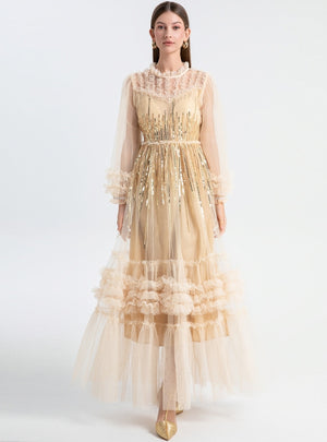 Mesh Heavy Industry Perspective Dress