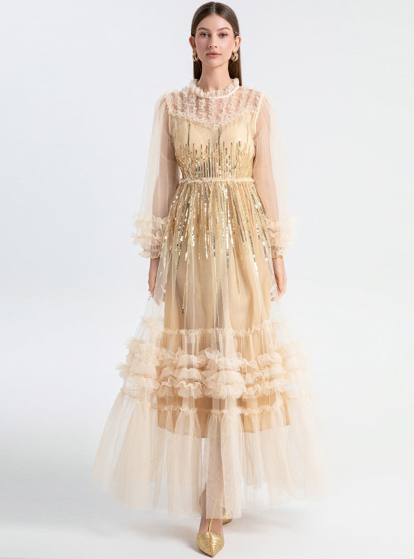 Mesh Heavy Industry Perspective Dress