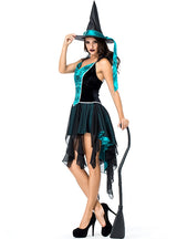 Halloween Gauze Embroidered Witch Dress