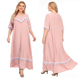 Loose Fringed Short-sleeved Dress