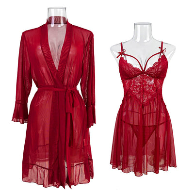 Sexy Perspective Mesh Underwear Pajamas