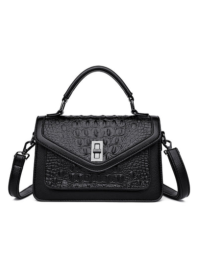 Crocodile Pattern Slung Shoulder Bag
