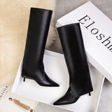 Thin Pointed High Heels Knee Boots