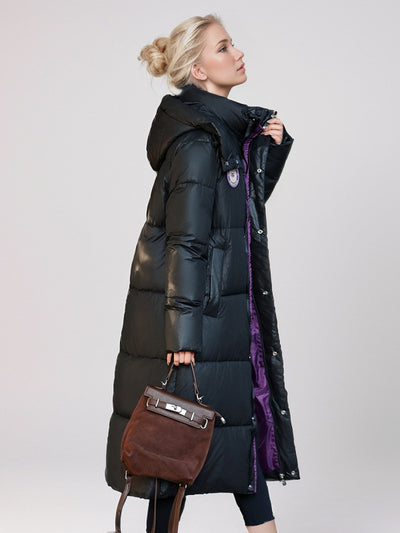 Long Hooded Thickened Cotton-padded Jacket