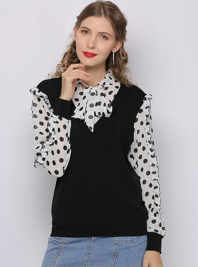 Floral Round Neck Long Sleeve Shirt