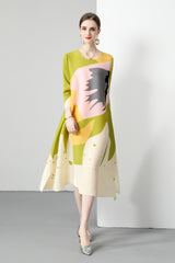 Loose and Slim Printed Dress