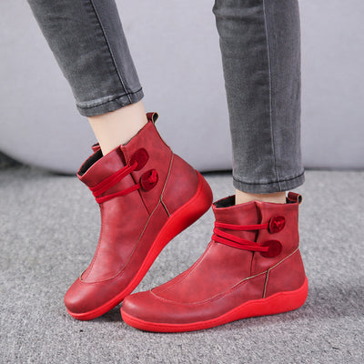 Women's Retro Sports Lace-up Booties