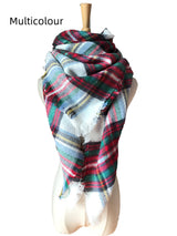 Colorful Plaid Square Plaid Scarf