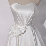 Black Satin Sweetheart Homecoming Dress