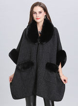 Large Size Cardigan Loose Lapel Pocket Cloak
