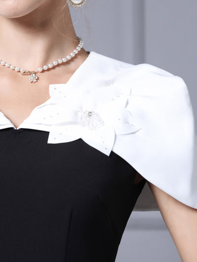 Black V-neck Beading Mother Of The Bride Dress