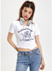 Short-sleeved Blouse Irregular Slim T-shirt