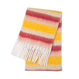 Thick Thick Fringed Striped Scarf