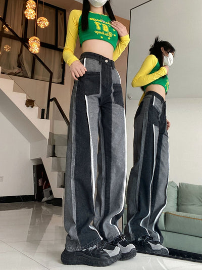 Contrast Straight Pant Jeans