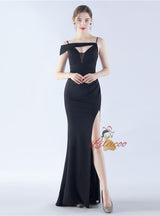 Mermaid Spaghetti Straps Split Prom Dress