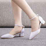 4 cm Low-heeled Pointed Sandals