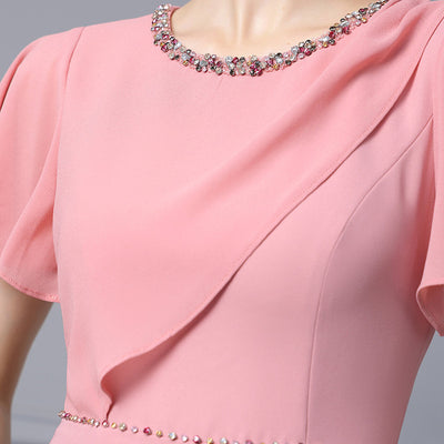 Pink Beading Mother Of The Bride Dress