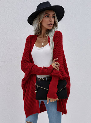 Round Neck Knit Cardigan Loose Sweater