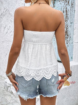 Lace Stitching Slim Tube Top Vest Top