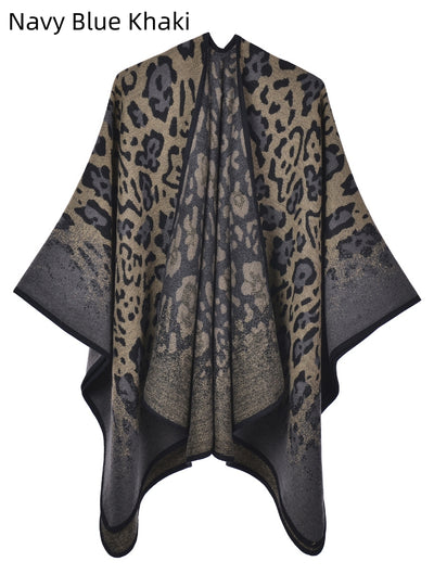Leopard Print Thick Warm Printed Shawl Scarf