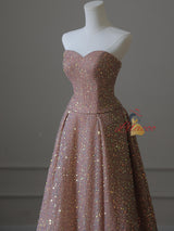 Fashion Sequins Straps Prom Dress