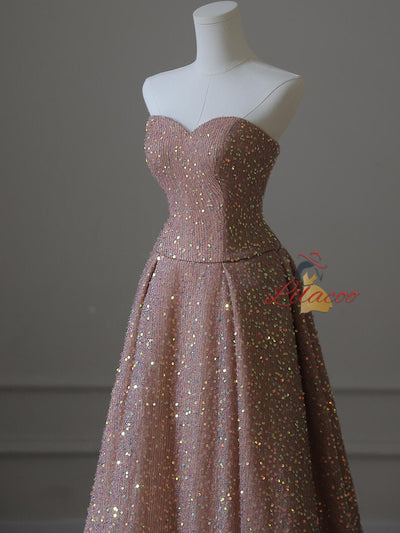 Fashion Sequins Straps Prom Dress