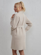 Pocket Cardigan Imitation Mink Knitted Coat